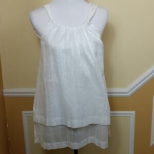 Click Fashions White Boho Halter Top size 6 US